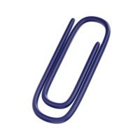 3d render paper clip for web icon design. png