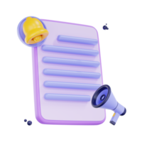 3D clipboard with notice, Confirmed or approved document. png