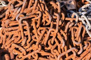 Rusted metal chain photo