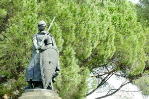 A medieval soldier sculpture photo