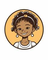 africano niño logo vector