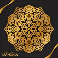 Mandala pattern design with hand drawn shape vector