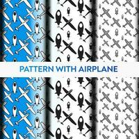 set of vector abstract seamless pattern design template