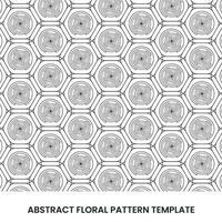 abstract floral pattern template vector