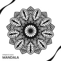 mandala pattern design template with abstract shape vector