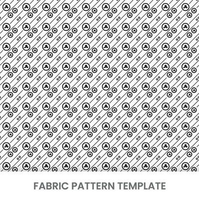 vector fabric pattern design template