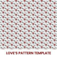 love's pattern background template vector