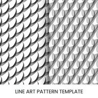 set of pattern design template with abstract line forming vector