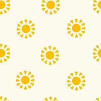 Sun seamless pattern for summer vector