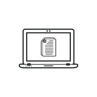 Digital document line icon. Flat style vector EPS.