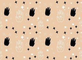 esoteric boho styled witchy pattern. vector