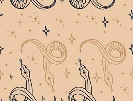 horoscope pattern gemini seamless snake pattern vector