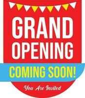 Grand opening sale poster sale banner vector