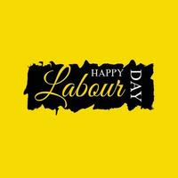 Happy labor day hand lettering background banner template. vector