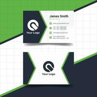 verde corporativo nombre tarjeta vector diseño, elegante negocio tarjeta, negocio tarjeta, modelo diseño, impresión negocio tarjeta modelo