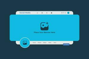 Social media banner mock up or cover design template vector