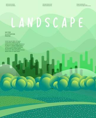Landscape Poster Template Vector Art, Icons, and Graphics for Free Download