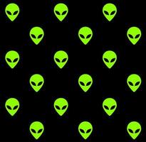 Vector seamless pattern of alien face