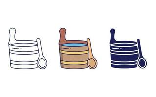 Sauna Bucket vector icon