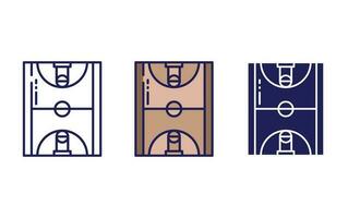 baloncesto campo vector icono