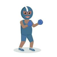 lucha libre African design character on white background vector