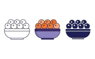 Fish eggs vector icon