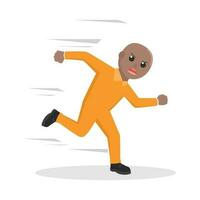 prisoner african caught design character on white background vector