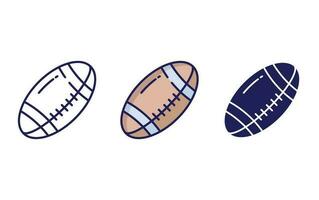 rugby pelota vector icono