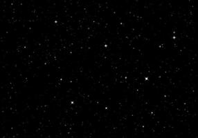 Black Starry Sky. Dark night sky. Infinity space with shiny stars. Mystery dark Universe. Vector background