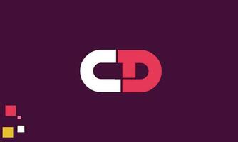 alfabeto letras iniciales monograma logo cd, dc, c y d vector