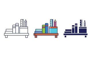 books shelf vector icon