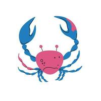 Crab isolated on white background. Vector crab, perfect for wallpapers or design elements