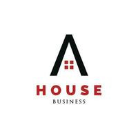 Initial Letter A House Icon Logo Design Template vector