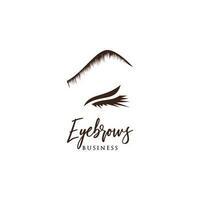 Eyelashes or Eyebrows Icon Logo Design Template vector