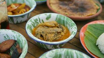 Fish curry, malaysian food, selective focus photo