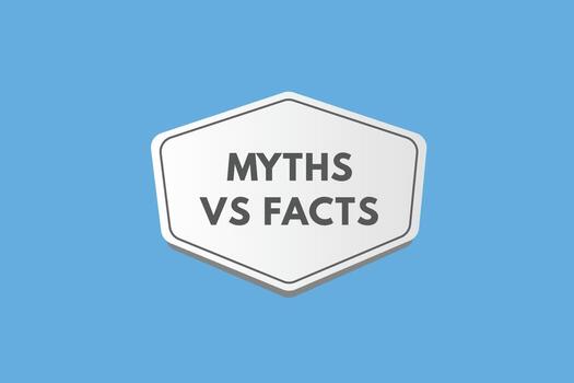 Myths vs Facts text Button. Myths vs Facts Sign Icon Label Sticker Web Buttons vector