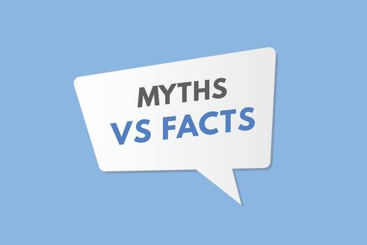 Myths vs Facts text Button. Myths vs Facts Sign Icon Label Sticker Web Buttons vector