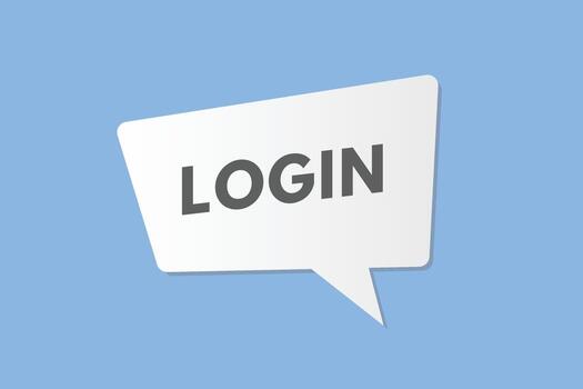 Login text Button. Login Sign Icon Label Sticker Web Buttons vector