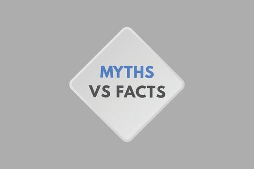 Myths vs Facts text Button. Myths vs Facts Sign Icon Label Sticker Web Buttons vector