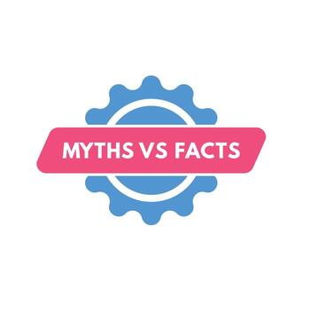 Myths vs Facts text Button. Myths vs Facts Sign Icon Label Sticker Web Buttons vector