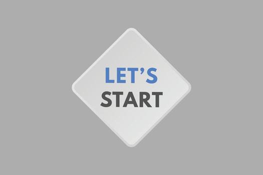 vamos comienzo texto botón. vamos comienzo firmar icono etiqueta pegatina web botones vector