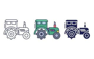 icono de vector de tractor