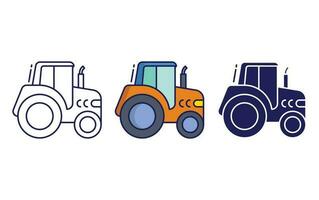 tractor juguete vector icono