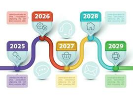 Timeline Infographic Business Template vector