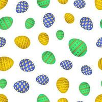 Seamless pattern with colorful Easter eggs. Vector illustration