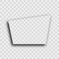 Dark transparent realistic shadow. Trapezoid shadow isolated on background. Vector illustration.