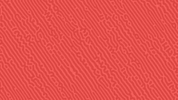 Red Turing reaction background. Abstract diffusion pattern with chaotic shapes. Vector illustration.