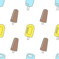 Seamless pattern with ice cream. Vector illustration.