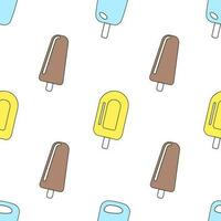 Seamless pattern with ice cream. Vector illustration.