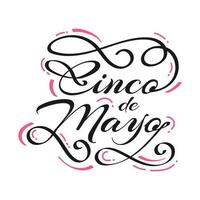 Colorful Cinco de Mayo Lettering. Can be Used for Banner, Poster, and Greeting Card vector